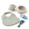 Mileah Baby Mealtime Set Dino Roar / Dove blue - Liewood