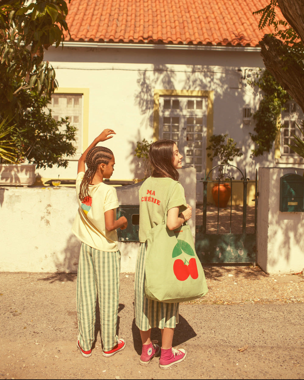 Pantalon rayé jaune et vert - Piupiuchick
