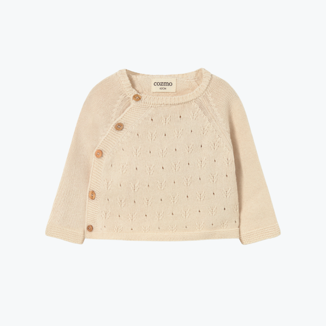 Gilet tricoté ivoire - Cozmo
