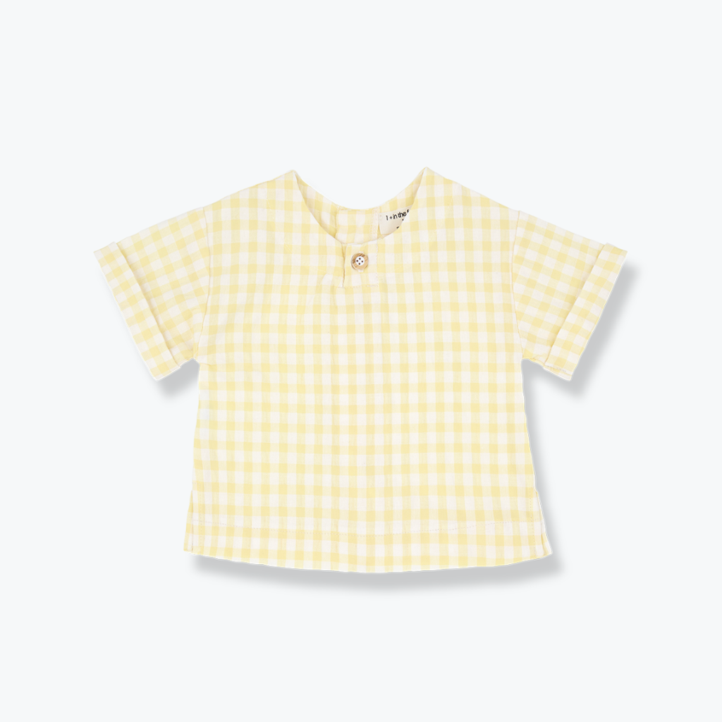 Chemise vichy jaune Santorini - 1+ in the family
