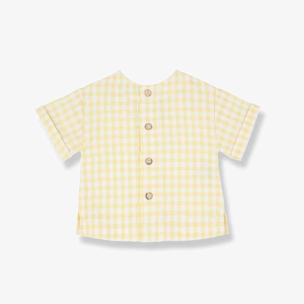Chemise vichy jaune Santorini - 1+ in the family