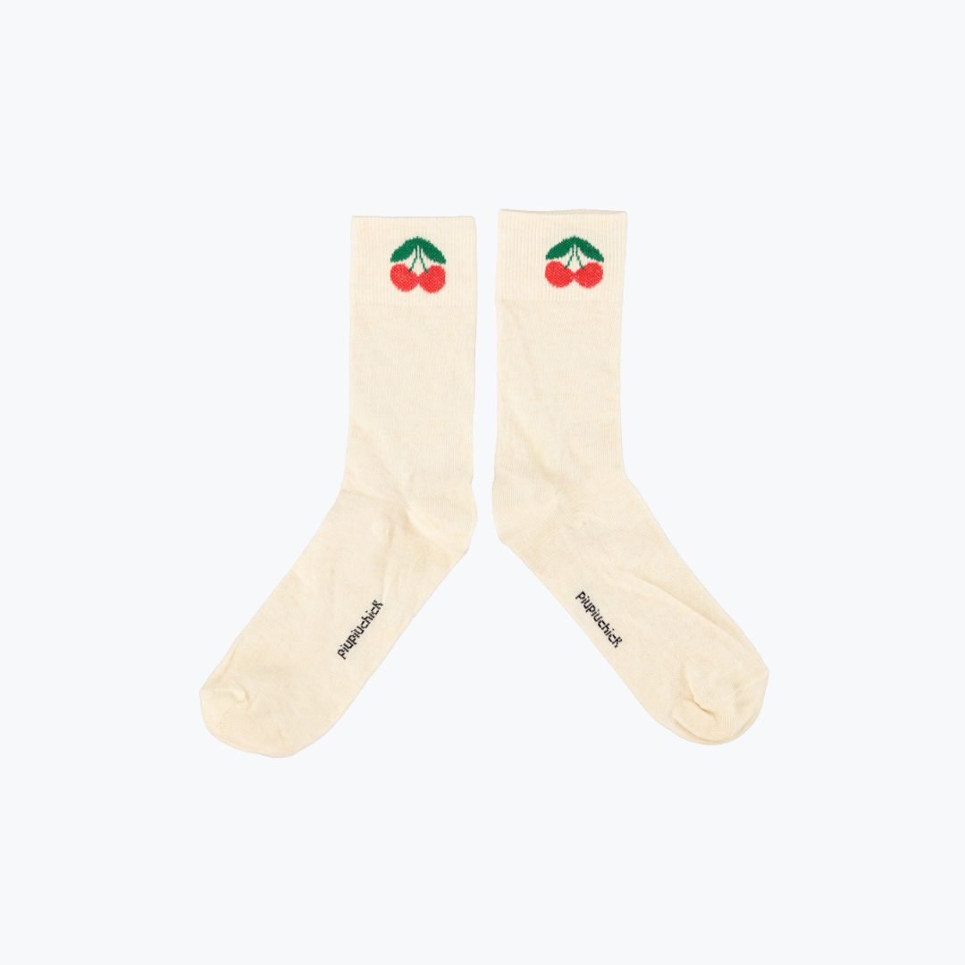Chaussettes écru cerise - Piupiuchick