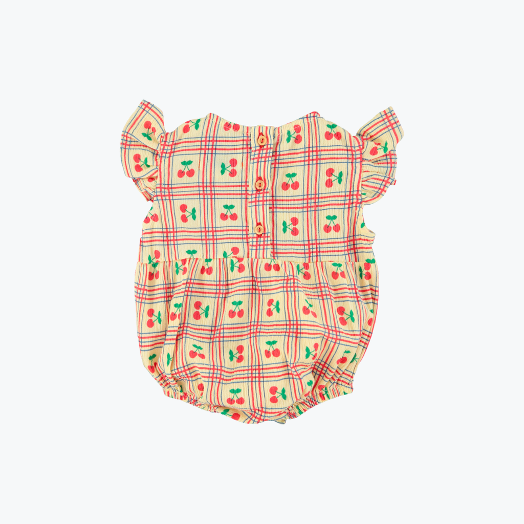 Barboteuse carreaux cerise - Piupiuchick