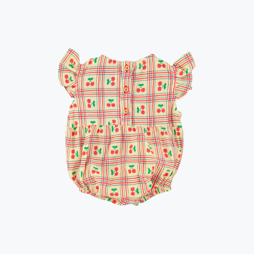Barboteuse carreaux cerise - Piupiuchick