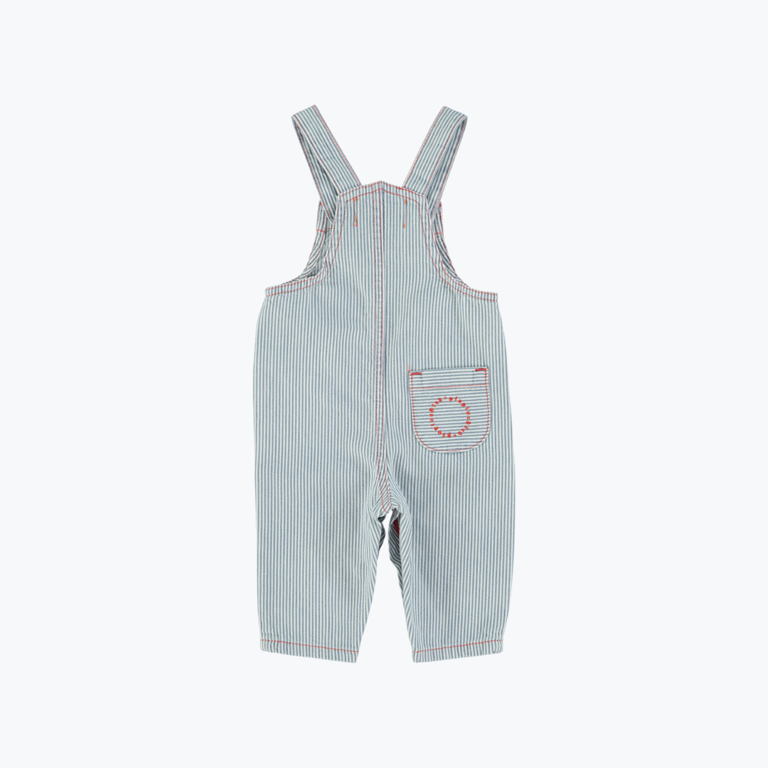 Salopette ecru w/ indigo stripes - Piupiuchick