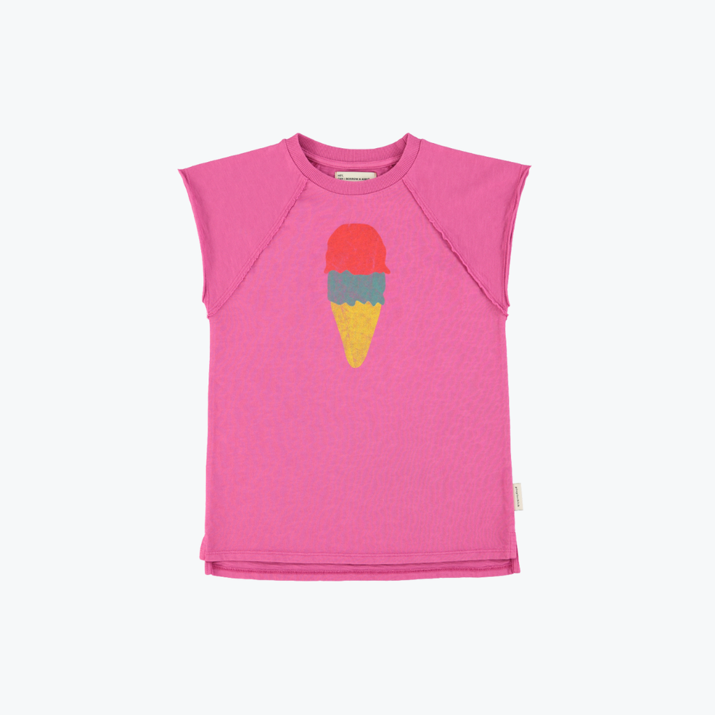 Robe t-shirt fuchsia glace - Piupiuchick