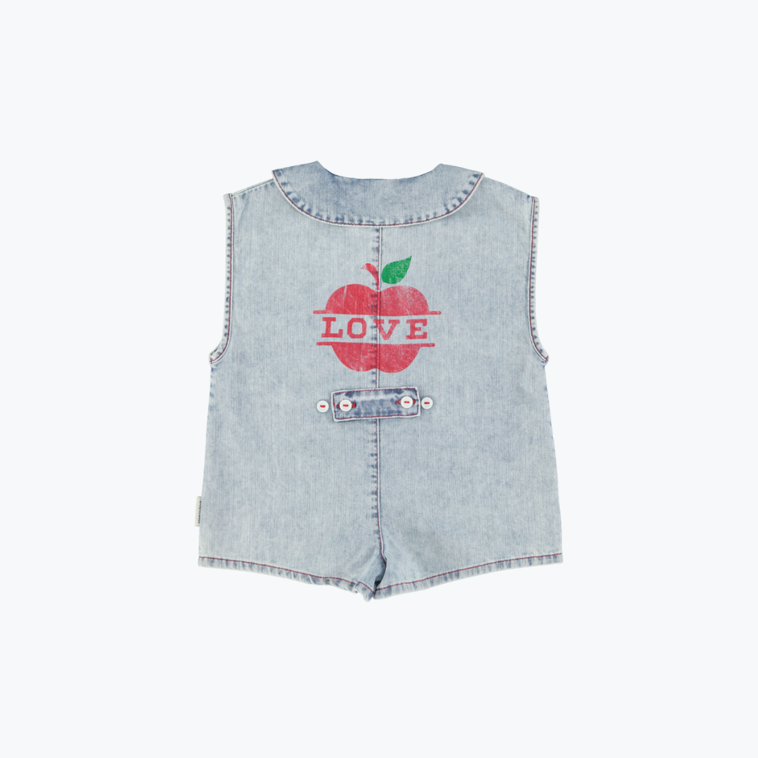 Combishort denim pomme - Piupiuchick