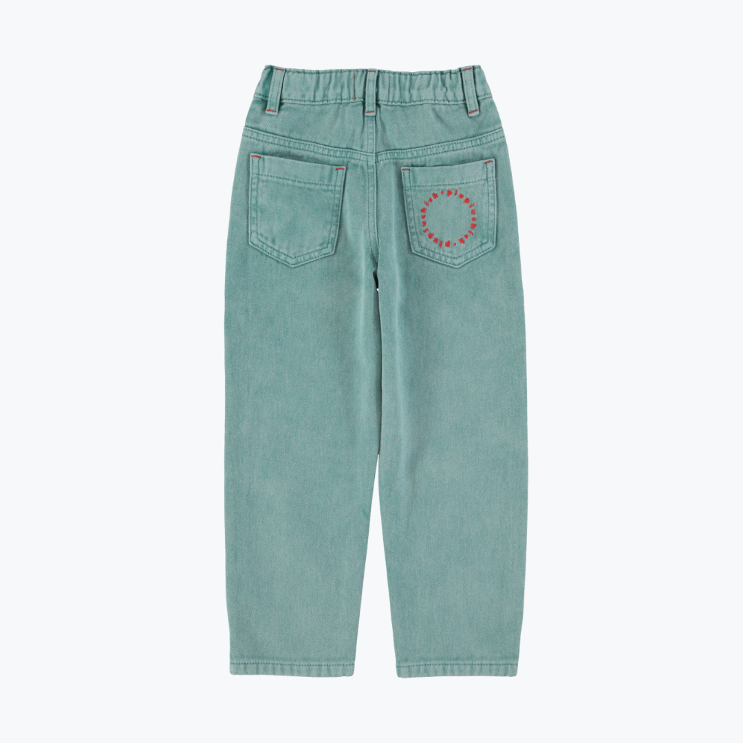 Pantalon denim vert délavé - Piupiuchick
