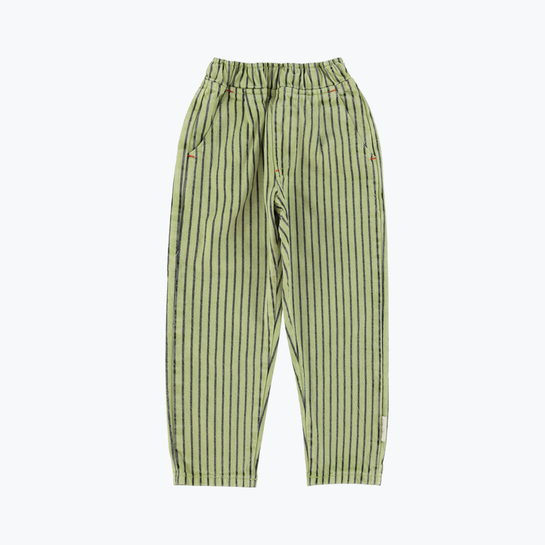 Pantalon vert fine rayures - Piupiuchick