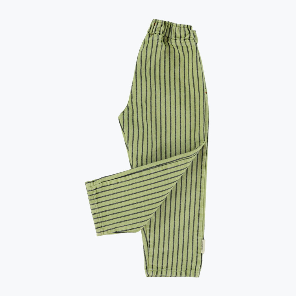 Pantalon vert fine rayures - Piupiuchick