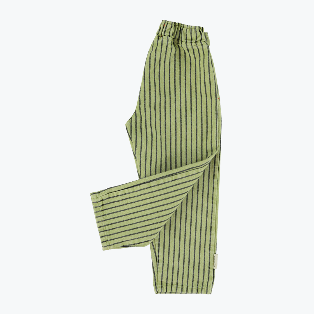 Pantalon vert fine rayures - Piupiuchick