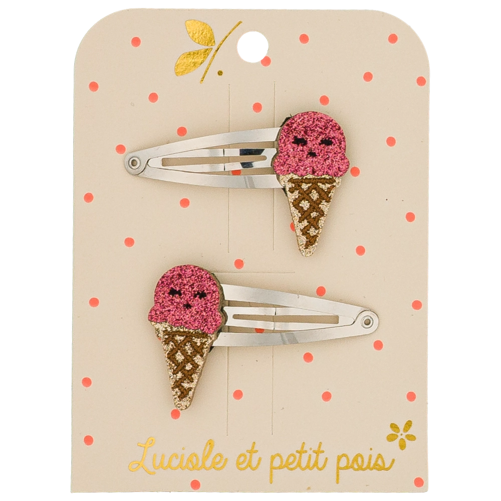 Barrettes Ice Cream framboise - Luciole et Petit Pois