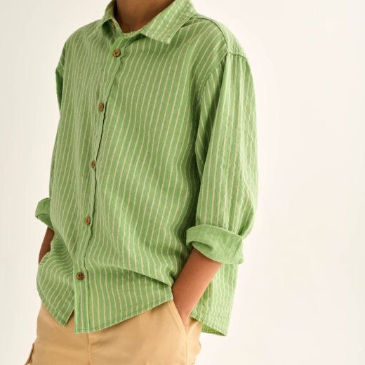Chemise rayée verte - Cozmo