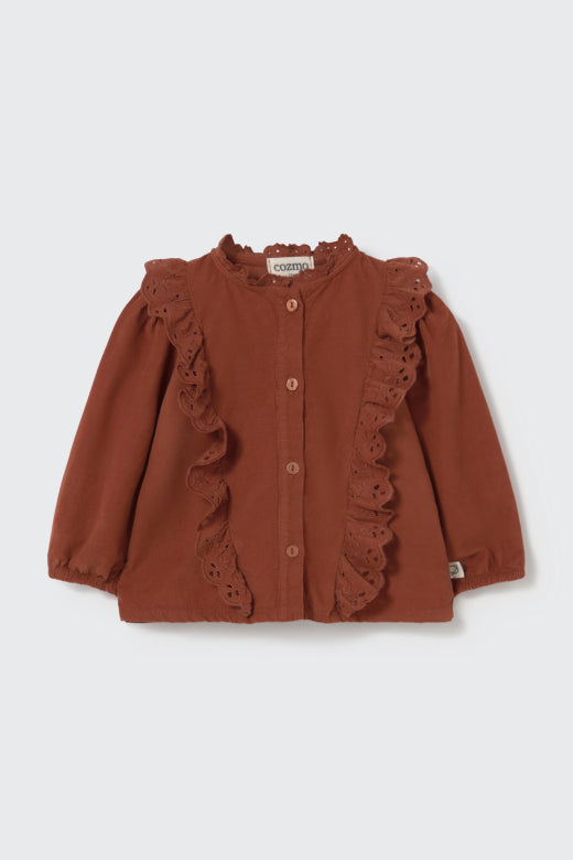 Blouse velours Glory Gingembre - Cozmo