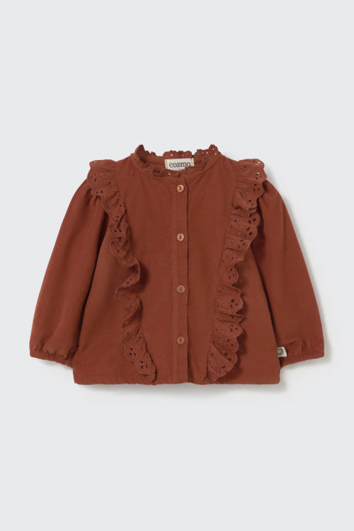 Blouse velours Glory Gingembre - Cozmo