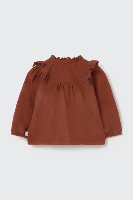 Blouse velours Glory Gingembre - Cozmo