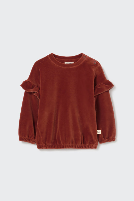 Sweat velours Gingembre Heidi - Cozmo