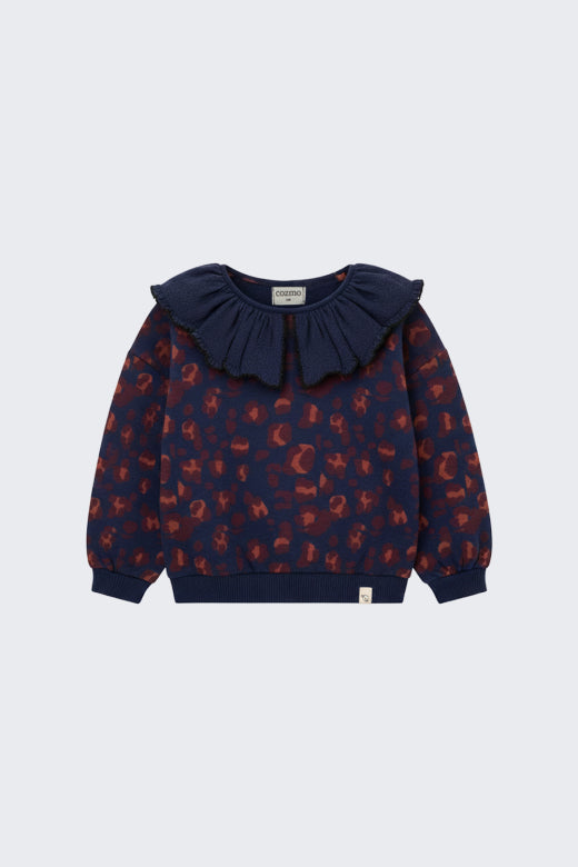 Sweat léopard Laia - Marine - Cozmo