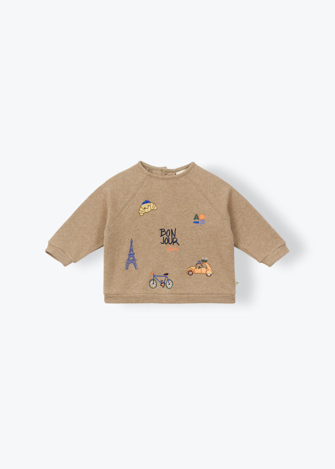 Sweat broderie Bonjour Paris - Arsène et les Pipelettes
