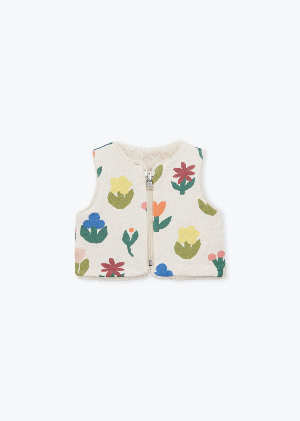 Gilet réversible Molleton Fleurs - Arsène et les Pipelettes