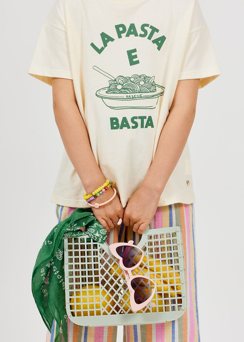T-shirt Pasta e Basta Kaki - Arsène et les Pipelettes